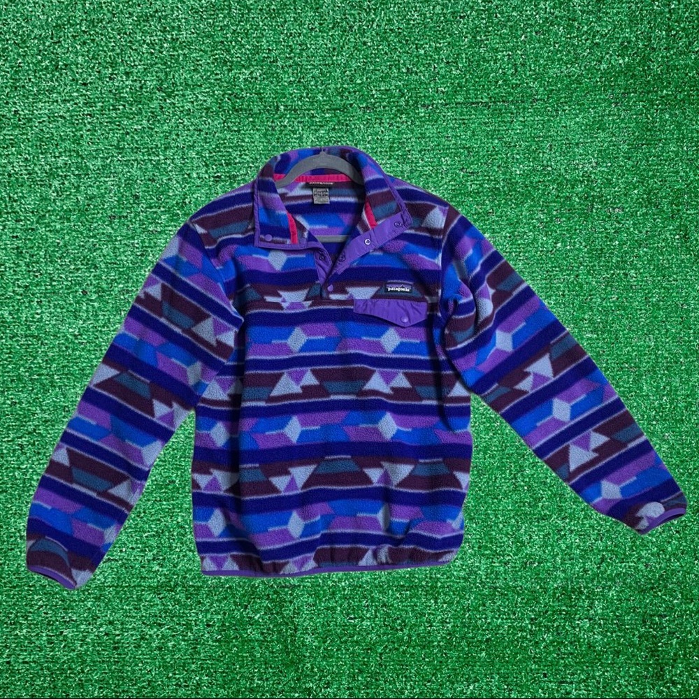 RARE Tribal Pattern Patagonia Pullover Lightweight Cozy Sweater Jacket